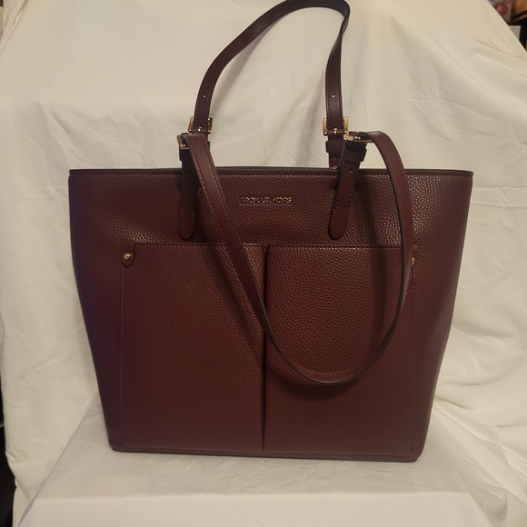 Michael Kors Burgundy Leather Tote - Picture 7 of 12